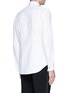 Back View - Click To Enlarge - LARDINI - Slim fit wingtip collar cotton piqué tuxedo shirt