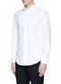 Front View - Click To Enlarge - LARDINI - Slim fit wingtip collar cotton piqué tuxedo shirt