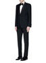 Figure View - Click To Enlarge - LARDINI - Slim fit wingtip collar cotton piqué tuxedo shirt