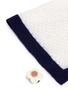 Detail View - Click To Enlarge - LARDINI - Pointelle knit wool pocket square