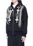 Front View - Click To Enlarge - PORTS 1961 - Rope embellished and star topstitch zip hoodie