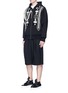 Figure View - Click To Enlarge - PORTS 1961 - Rope embellished and star topstitch zip hoodie