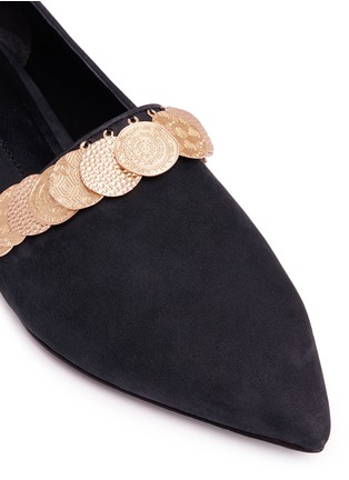 Detail View - Click To Enlarge - STELLA LUNA - 'Anatolia' ethnic coin suede flats