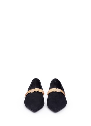 Front View - Click To Enlarge - STELLA LUNA - 'Anatolia' ethnic coin suede flats