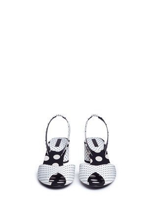 Front View - Click To Enlarge - STELLA LUNA - 'Petit Pois' polka dot slingback sandals