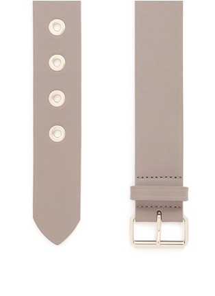 Detail View - Click To Enlarge - MAISON BOINET - Metal eyelet cowhide leather belt