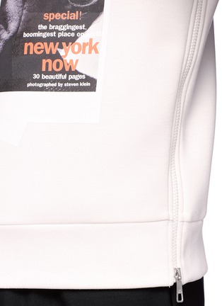 Detail View - Click To Enlarge - NEIL BARRETT - x Interview 'Jay De Niro' hybrid print hoodie