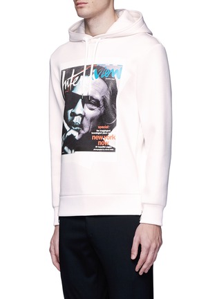 Front View - Click To Enlarge - NEIL BARRETT - x Interview 'Jay De Niro' hybrid print hoodie