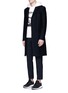 Figure View - Click To Enlarge - NEIL BARRETT - x Interview 'Jay De Niro' hybrid print hoodie