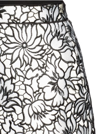 Detail View - Click To Enlarge - SELF-PORTRAIT - 'Poppy' embroidered guipure lace skirt