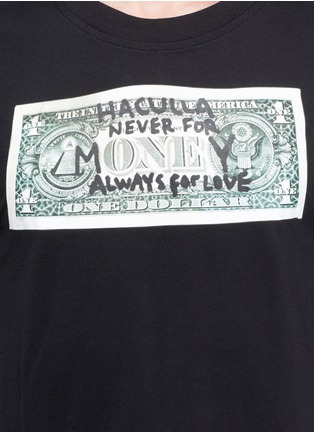 Detail View - Click To Enlarge - HACULLA - 'Never For Money' doodle bill print T-shirt