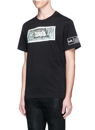 Front View - Click To Enlarge - HACULLA - 'Never For Money' doodle bill print T-shirt