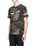 Front View - Click To Enlarge - HACULLA - 'You See Nothing' eye embroidered camouflage print T-shirt