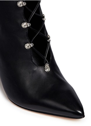Detail View - Click To Enlarge - SIGERSON MORRISON - 'Knight' lace-up leather boots