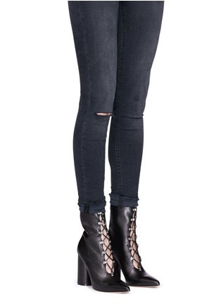 Figure View - Click To Enlarge - SIGERSON MORRISON - 'Knight' lace-up leather boots