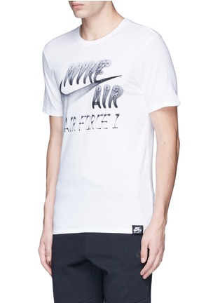 Front View - Click To Enlarge - NIKE - 'Nike Air Force 1 Art' spray paint logo print T-shirt