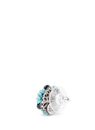 Detail View - Click To Enlarge - MIRIAM HASKELL - Swarovski crystal glass pearl stud earrings