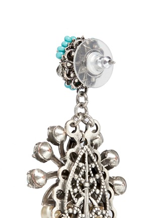 Detail View - Click To Enlarge - MIRIAM HASKELL - Glass pearl Swarovski crystal drop earrings