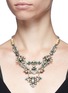 Figure View - Click To Enlarge - MIRIAM HASKELL - Glass pearl Swarovski crystal turquoise bead statement necklace
