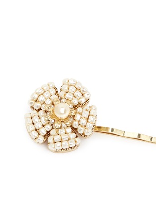 Detail View - Click To Enlarge - MIRIAM HASKELL - Baroque pearl floral stud hair clip