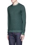 Front View - Click To Enlarge - LARDINI - Geometric knit sweater
