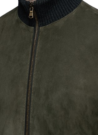 Detail View - Click To Enlarge - LARDINI - Sheepskin suede bomber jacket