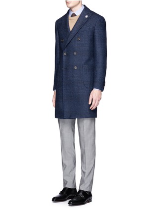 Figure View - Click To Enlarge - LARDINI - Check plaid double breasted coat