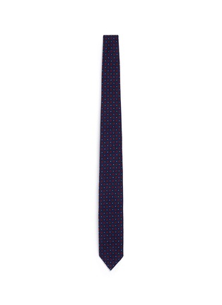 Main View - Click To Enlarge - LARDINI - Diamond dot print wool-silk tie