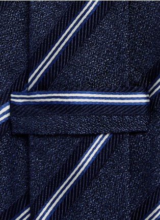 Detail View - Click To Enlarge - LARDINI - Regimental stripe silk tie