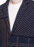 Detail View - Click To Enlarge - LARDINI - Intarsia patchwork knit blazer