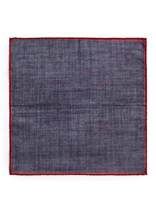 Detail View - Click To Enlarge - LARDINI - Floral print wool-silk pocket square