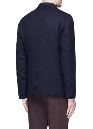 Back View - Click To Enlarge - LARDINI - Reversible wool knit blazer