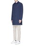 Front View - Click To Enlarge - LARDINI - Reversible cashmere and shell coat