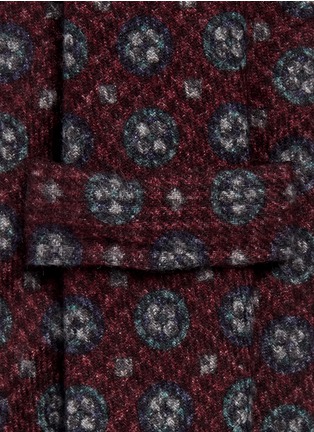 Detail View - Click To Enlarge - LARDINI - Floral foulard print brushed cotton tie