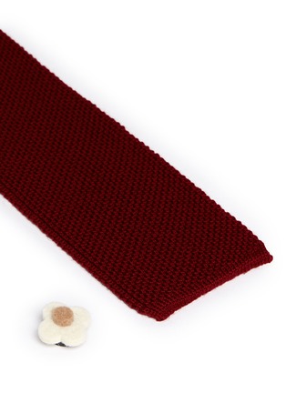 Detail View - Click To Enlarge - LARDINI - Textured wool knit tie