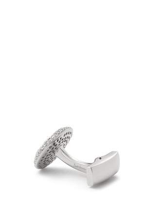 Detail View - Click To Enlarge - BABETTE WASSERMAN - 'Puddle' cubic zirconia pavé cufflinks