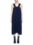 Main View - Click To Enlarge - HELMUT LANG - Side tie crepe midi dress