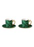 Main View - Click To Enlarge - L'OBJET - Malachite teacup and saucer two-piece set