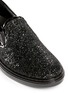 Detail View - Click To Enlarge - JIMMY CHOO - 'Grove' zebra print glitter leather skate slip-ons