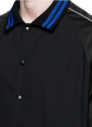 Detail View - Click To Enlarge - LANVIN - Contrast tipping teddy jacket
