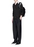 Figure View - Click To Enlarge - LANVIN - Contrast panel wool-silk cardigan