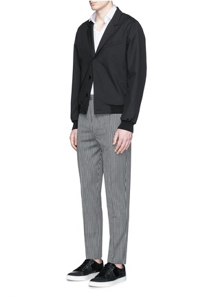 Figure View - Click To Enlarge - LANVIN - Stripe wool twill pants