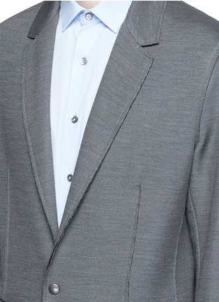 Detail View - Click To Enlarge - LANVIN - Notch lapel double face silk-cotton jersey blazer