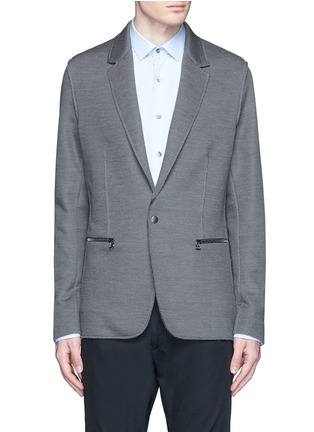 Main View - Click To Enlarge - LANVIN - Notch lapel double face silk-cotton jersey blazer