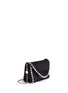 Front View - Click To Enlarge - STELLA MCCARTNEY - 'Falabella' mini strass crossbody chain bag