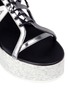 Detail View - Click To Enlarge - STELLA MCCARTNEY - 'Lucy' marble effect platform metallic sandals
