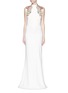 Main View - Click To Enlarge - ALEXANDER MCQUEEN - Jewel embellished open back crepe gown