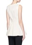 Back View - Click To Enlarge - ALEXANDER MCQUEEN - Inverted pleat wool-silk scuba top