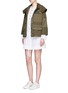 Figure View - Click To Enlarge - ALEXANDER MCQUEEN - Lace up cotton poplin tunic dress