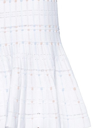 Detail View - Click To Enlarge - ALEXANDER MCQUEEN - Woven stripe peplum hem skirt